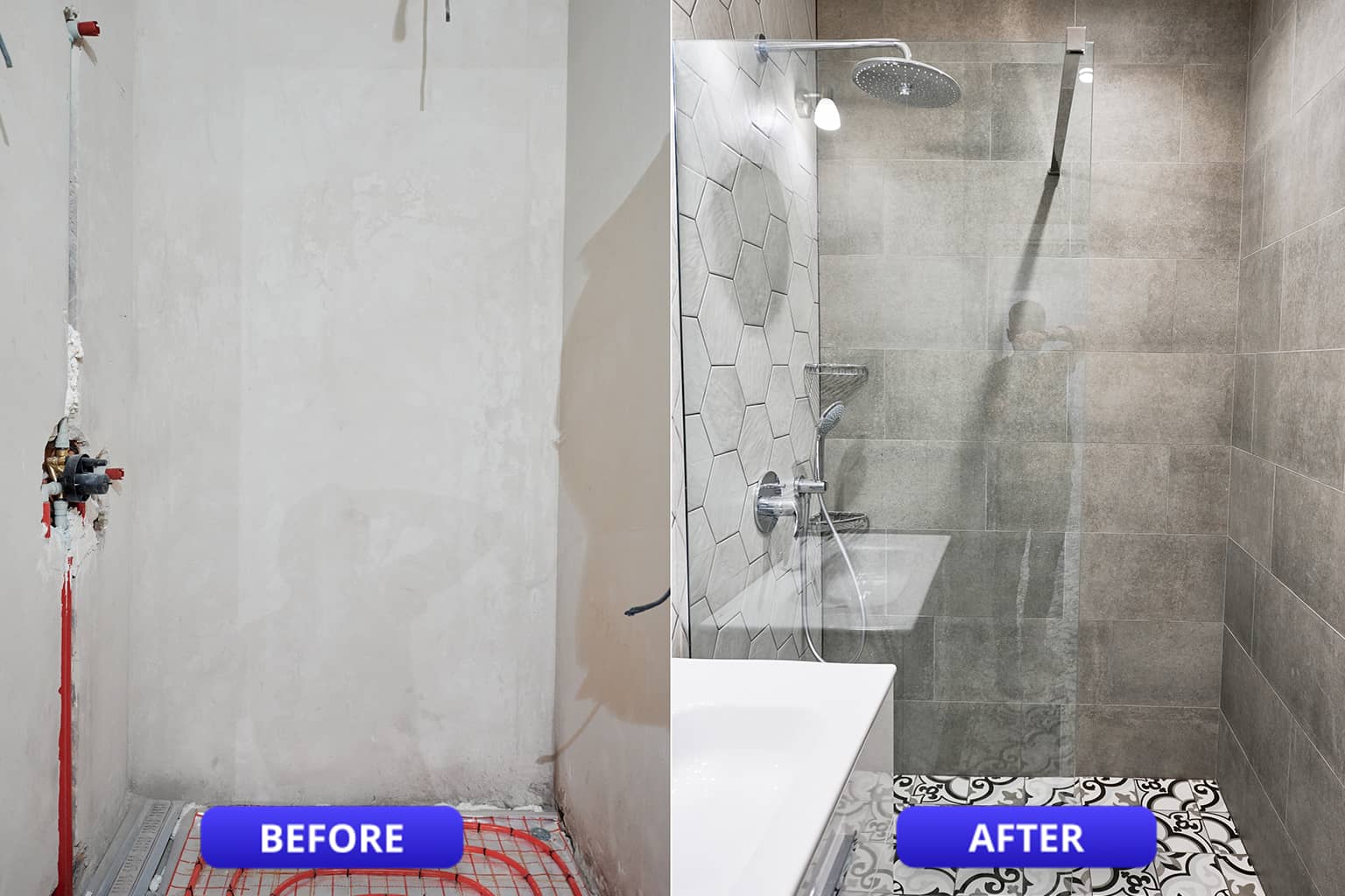 Bathroom-Remodel Before and After