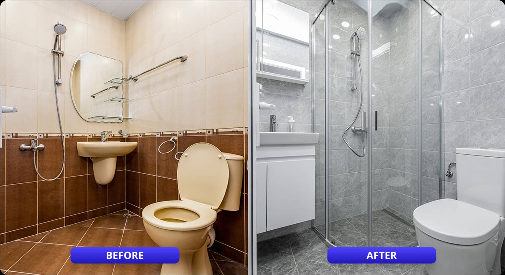Bathroom Before and After