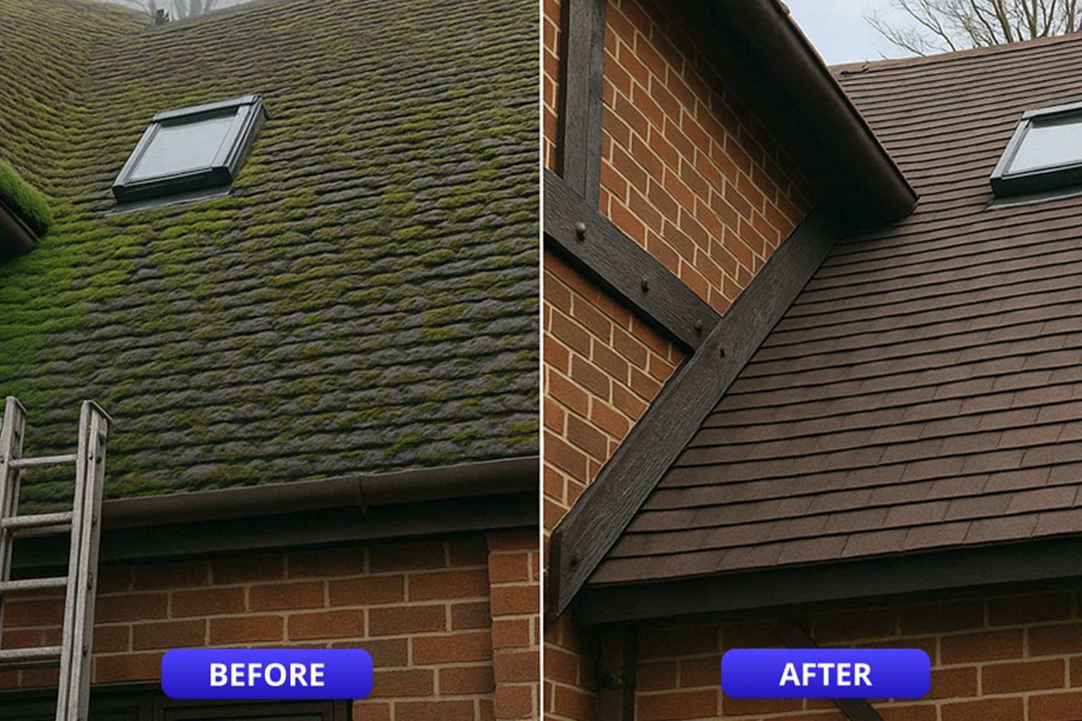 Roof Before and After
